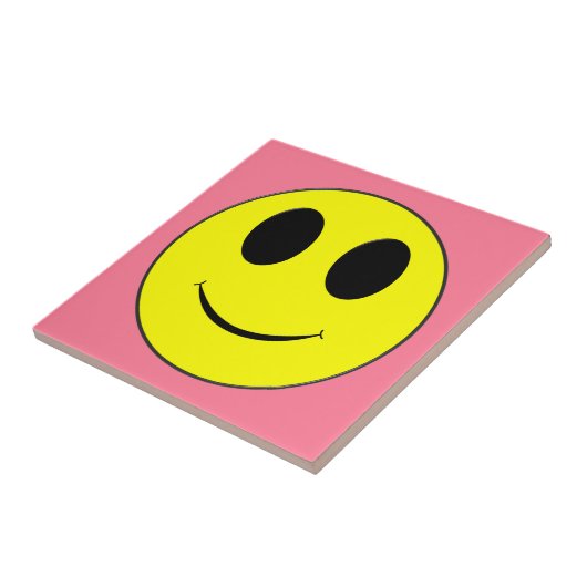 Big Yellow Happy Face Tegeltje (Zijkant)
