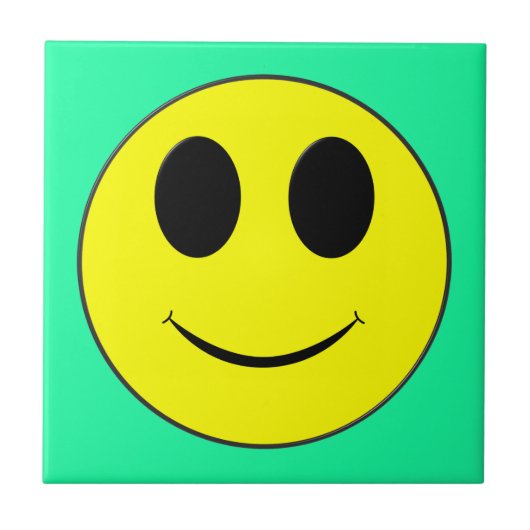 Big Yellow Happy Face Tegeltje (Voorkant)