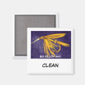 "Big Yellow May" Dish Washer Status Magnet (Voorkant / Achterkant)