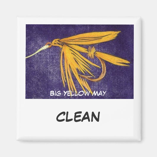 "Big Yellow May" Dish Washer Status Magnet (Voorkant)