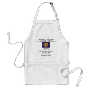 "Big Yellow may Natte Fly Cruel Trout" Apron Standaard Schort