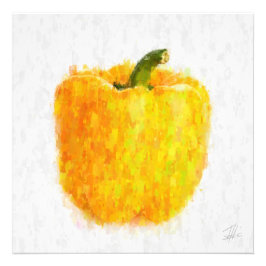 Big Yellow Pepper Foto Afdruk