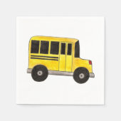 Big Yellow School Bus-docent Napkins Servet (Voorkant)