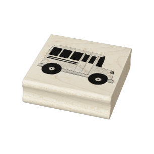 Big Yellow School Bus Driver Back to School Stamp Rubberstempel