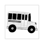 Big Yellow School Bus Driver Back to School Stamp Rubberstempel (Afrduk)