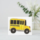 Big Yellow School Bus Driver Teacher Briefkaarten (Staand voorkant)