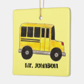 Big Yellow School Bus Driver Teacher Education Keramisch Ornament (Links)