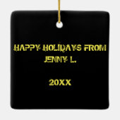 Big Yellow School Bus Driver Teacher Education Keramisch Ornament (Achterkant)