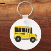 Big Yellow School Bus Driver Teacher Gift Sleutelh Sleutelhanger (Voorkant)