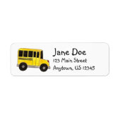 Big Yellow School Bus Driver Teacher Labels (Voorkant)