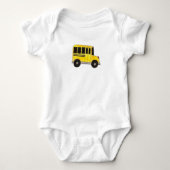 Big Yellow School Bus Education Teacher Bus Driver Romper (Voorkant)