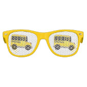 Big Yellow School Bus Party Shades Kinder Zonnebril (Voorkant)