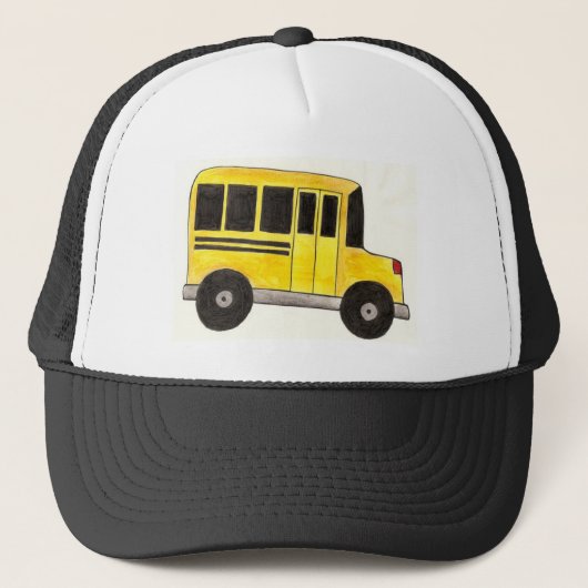 Big Yellow School Bus Stuurbus Trucker Pet (Voorkant)