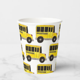 Big Yellow School Bus Teacher Driver Education Papieren Bekers