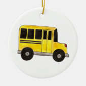 Big Yellow School Bus Teacher Driver Gift Keramisch Ornament (Voorkant)