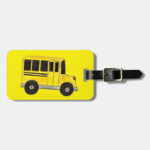Big Yellow School Bus Teacher Transportation Bagagelabel (Voorkant horizontaal)