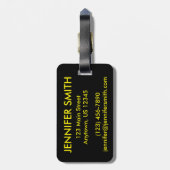 Big Yellow School Bus Teacher Transportation Bagagelabel (Achterkant verticaal)