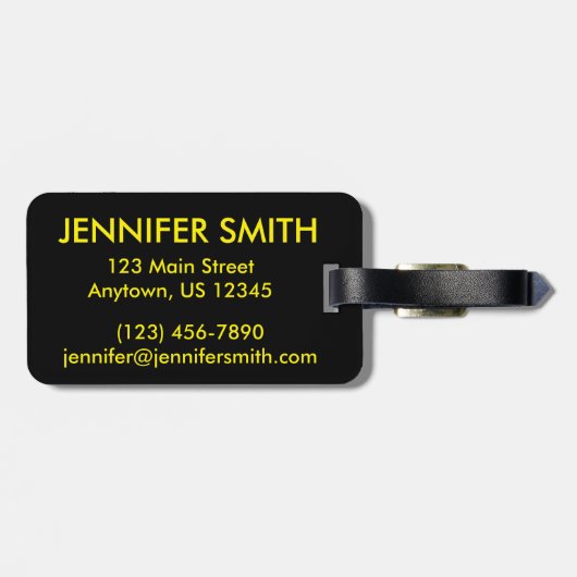 Big Yellow School Bus Teacher Transportation Bagagelabel (Achterkant horizontaal)