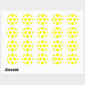 Big Yellow Stippen Ronde Sticker (Vel)