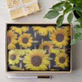 Big Yellow Sunflower en Industrial Grid Tissuepapier (Geschenk)
