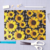 Big Yellow Sunflower en Industrial Grid Tissuepapier (Craft)