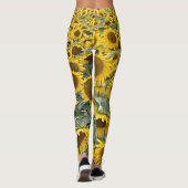 Big Yellow Sunflower Field Yoga Running Exercs Leggings (Achterkant)