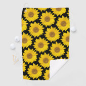 Big Yellow Sunflower Golfhanddoek (Insitu)
