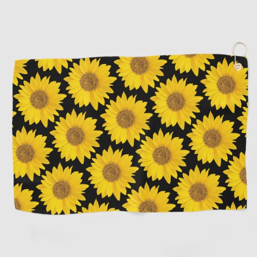 Big Yellow Sunflower Golfhanddoek (Horizontaal)