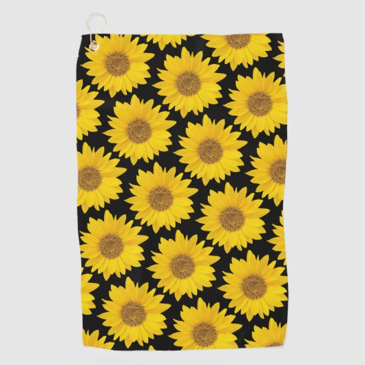 Big Yellow Sunflower Golfhanddoek (Voorkant)