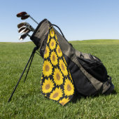 Big Yellow Sunflower Golfhanddoek (Groen)