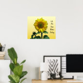 Big Yellow Sunflower Poster (Thuiskantoor)