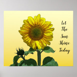 Big Yellow Sunflower Poster