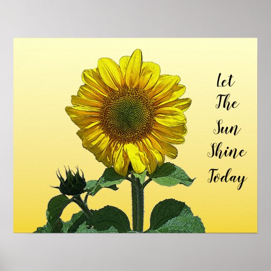 Big Yellow Sunflower Poster (Voorkant)