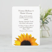 Big Yellow Sunflower Weddenschap Kaart (Staand voorkant)