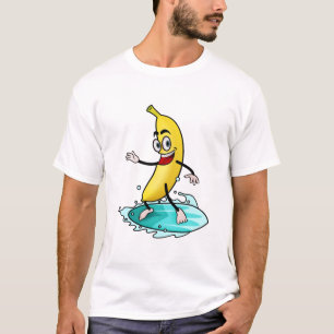 Big Yellow Surfing Banana T-shirt