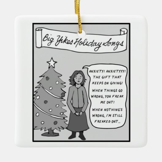 Big Yikes Ornament: O Tannenbaum Keramisch Ornament (Voorkant)