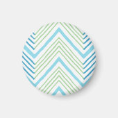 Big Zag Chevron in Green and Aqua Magnet (Voorkant)