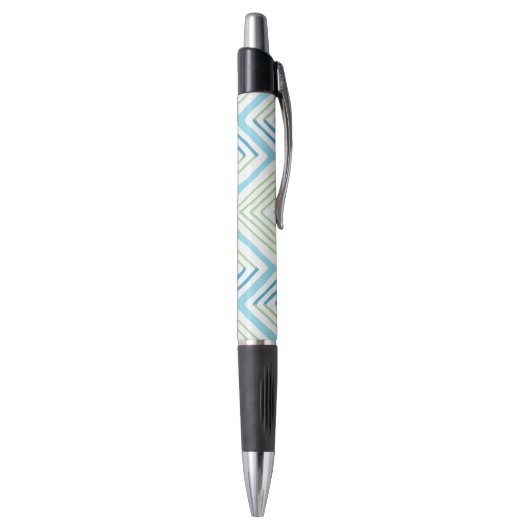 Big Zag Chevron in Green and Aqua Pen (Achterkant (Verticaal))