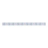 Big Zag Chevron in Pink and Aqua Grosgrain Lint (Voorkant)