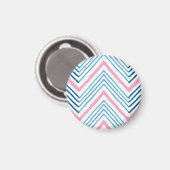 Big Zag Chevron in Pink and Aqua Magnet