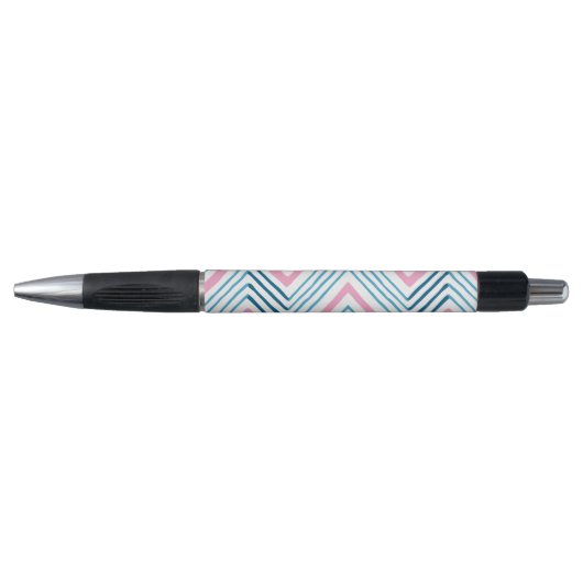 Big Zag Chevron in Pink and Aqua Pen (Voorkant)