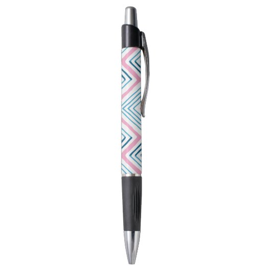Big Zag Chevron in Pink and Aqua Pen (Achterkant (Verticaal))