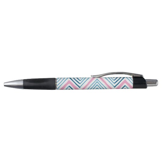 Big Zag Chevron in Pink and Aqua Pen (Bovenkant)