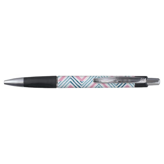 Big Zag Chevron in Pink and Aqua Pen (Achterkant)