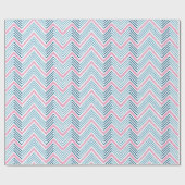 Big Zag Chevron in Pink and Deep Aqua Cadeaupapier (Vlak)