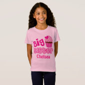 Big Zister Roze Cupcake Sweets Cake Sprinkles T-shirt (Voorkant volledig)