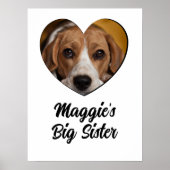 Big zus hond gepersonaliseerde foto poster (Voorkant)