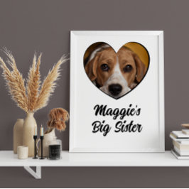 Big zus hond gepersonaliseerde foto poster