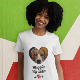 Big zus hond gepersonaliseerde foto T-Shirt