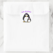 Big zus Penguin Ronde Sticker (Tas)
